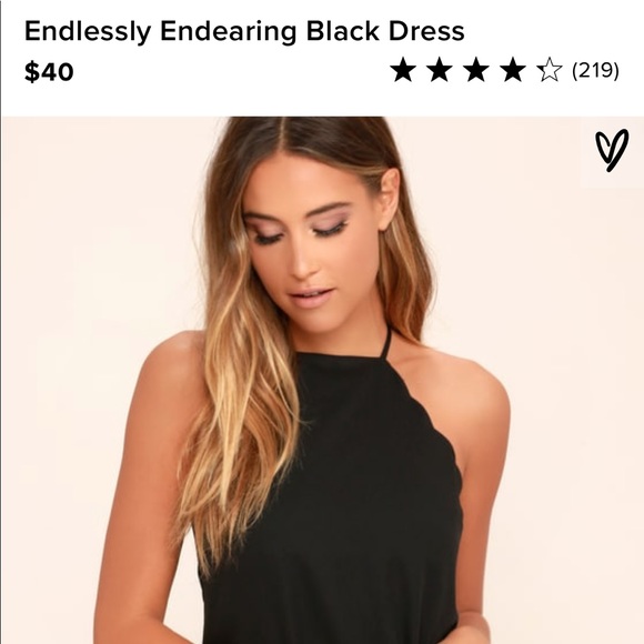 Endlessly Endearing Black Dress with Scallops - Picture 3 of 5